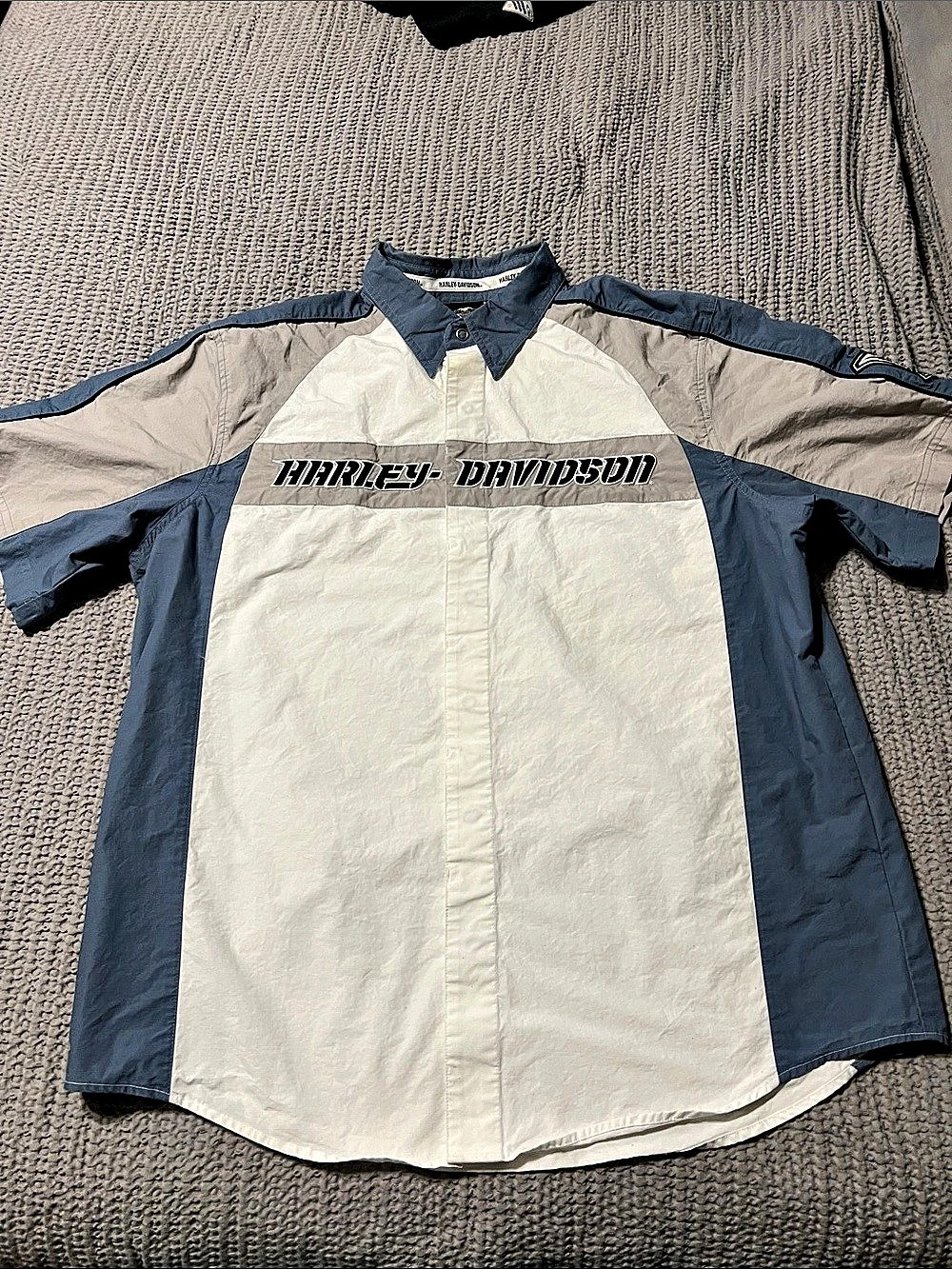 Harley-Davidson Color Block Cotton Shirt XL